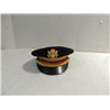 Image 1 : MILITARIANA DRESS OFFICER'S HARD BRIM HAT - WWII?