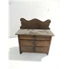 Image 2 : LOT 2 VINTAGE (1) CHILDS DOLL WOOD DRESSER &