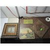 Image 1 : LOT 4 OLD ITEMS: ANTIQUE PICTURE FRAME, EMBOSSED