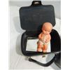 Image 2 : LOT 2 DOLL CLOTHES CARRY CASES: 1 PRESS METAL WITH