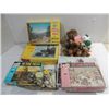Image 1 : LOT 11 (7) VINTAGE PICTURE JIGSAW PUZZLE & 4 PLUSH