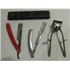 Image 1 : LOT 6 VINTAGE (2) STRAIGHT EDGE RAZORS (RED IMP,