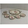 Image 1 : LOT 7 VINTAGE STEEL & CERAMIC SERVING TRAY & COAST
