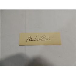 BABE RUTH CUT SIGNATURE AUTOGRAPH
