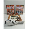 LOT 4 SPORTS RELATED ITEMS: 2 WHEATIES BOX FRONTS,