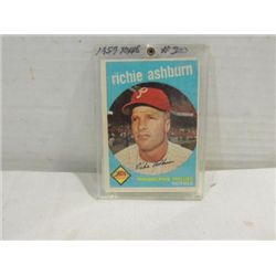 1959 TOPPS #300 BASEBALL CARD RICHIE ASHBURN