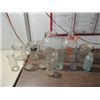 Image 1 : LOT 13 VINTAGE GLASS SEAL TOP JARS: 1 GAL, 3 QUART