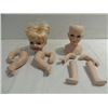 Image 1 : LOT 2 COMPLETE PORCELAIN DOLL PARTS MARKED: DUCK