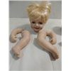Image 2 : LOT 2 COMPLETE PORCELAIN DOLL PARTS MARKED: DUCK