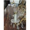Image 2 : VINTAGE BRASS & CRYSTAL DINING ROOM CHANDELIER