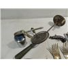 Image 2 : LOT 9 VINTAGE ITEMS: 2 SILVER PLATE FORKS, WHIPIT