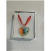 Image 1 : CONTEMPORARY MURANO STYLE HEAR T SHAPED NECKLACE