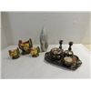 Image 1 : LOT 10 VINTAGE CERAMIC & ALUMINUM DECORATIVE ITEM: