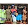 Image 1 : LOT 5 VINTAGE CARLSON DOLLS NATIVE AMERICAN GIRLS
