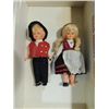 Image 1 : LOT 2 VINTAGE VINYL 4.5"H DUTCH BOY & GIRL DOLLS
