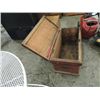 Image 2 : PRIMITIVE 38X18X19 PINEWOOD FLIP LID STORAGE TRUNK