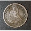 Image 1 : 1861  Liberty Seated Quarter   XF