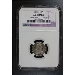 1833  Capped Bust Dime   NGC Graded AU Details