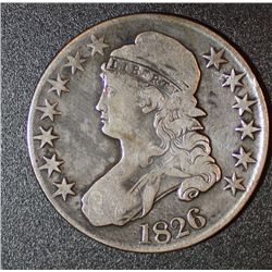 1826  Capped Bust Half Dollar   VG