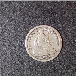 1849  Liberty Seated Half Dime   VG