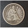 Image 1 : 1856  Liberty Seated Quarter   No Arrows  F