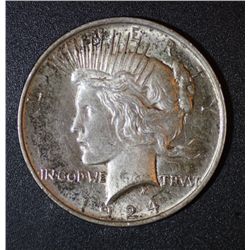 1924  Peace Dollar   AU