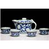 Image 1 : BEAUTIFUL WHITE AND BLUE 5 PCS PORCELAIN TEA SET