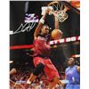 Image 1 : CHRIS BOSH MIAMI HEAT AUTOGRAPHED DUNK VS THUNDER PHOTO
