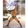 Image 1 : BATISTA AUTOGRAPHED WWE ARM PUMP 8X10 PHOTOGRAPH WITH C