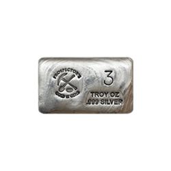 Silver Bar 3 Ounce .999 Fine