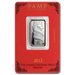10 gram Pamp Suisse Silver Bar - Year of the Dragon (In