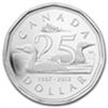 Image 1 : 2012 1/4 oz Silver Canadian $1 - 25th Anniversary of th