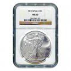 Certified Uncirculated Silver Eagle MS69 NGC (Date of o