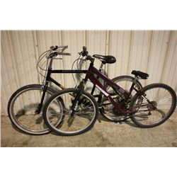 2 BIKES - BLACK NORCO ROAD BIKE & RED MONGOOSE MOUNTAIN BIKE