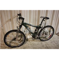 GREEN INIFINITY IMPACT 21SPD FULL SUSPENSION MOUNTAIN BIKE