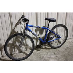 BLUE KUWAHARA SAVAGE 21 SPEED FRONT SUSPENSION MOUNTAIN BIKE