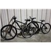Image 1 : BLACK FULL SUSPENSION AND BLACK FRONT SUSPENSION MOUNTAIN BIKE