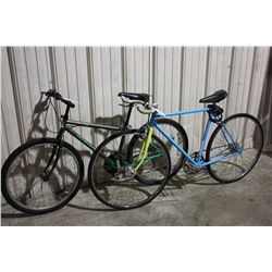 GREY NISHIKI MOUNTAIN AND BLUE ROAD BIKE