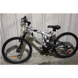 GREY KIDS SUPERCYCLE THRILL 21 SPEED FULL SUSPENSION MTN BIKE