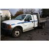 Image 1 : 2001FORD F450 XL SUPER DUTY DUMP TRUCK, WHITE, VIN # 1FDXF46F61EA11973