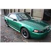 Image 2 : 2001 FORD MUSTANG, 2DR CONVERTIBLE, GREEN, VIN # 1FAFP44481F167379