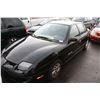 Image 1 : 2002 PONTIAC SUNFIRE, BLACK, VIN # 3G2JB52482S135609