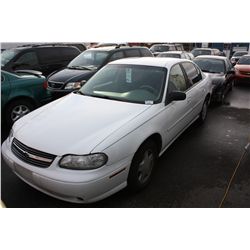2000 CHEVROLET MALIBU WHITE, 4DR, VIN # 1G1ND52J4Y6336961