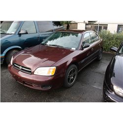 2001 SUBARU LEGACY VIN 4S3BE635917203322