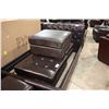 Image 1 : BROWN LEATHER DOUBLE BED FRAME