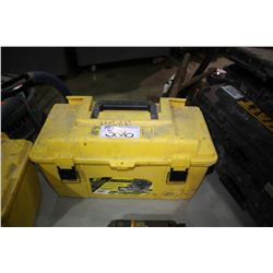 YELLOW TOOL BOX WITH DRILL BITS