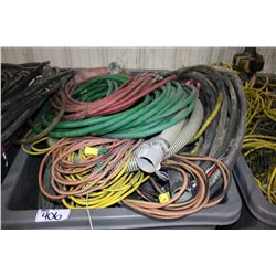 BIN OF ELECTRICAL CORDS & HOSES *BIN NO GO*
