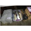 Image 1 : ELECTRICAL CONTROL BOX & ASSORTED CASTERS & A MOTOR