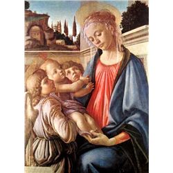 BOTTECELLI "MADONNA AND TWO ANGELS"