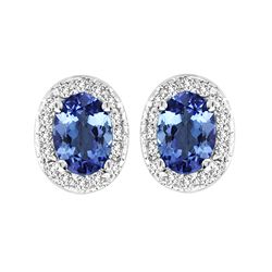 14KT DIAMOND & TANZANITE